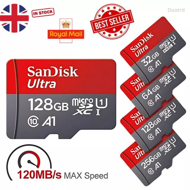 SanDisk Ultra Micro SD Memory Card C32GB 64GB 128GB 256GB 512GB Class SDHC SDXC