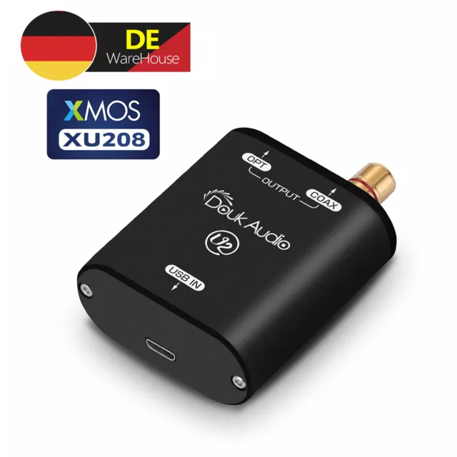 Return-XMOS XU208 USB TO SPDIF Converter Coaxial/Optical Audio Adapter DSD 192K