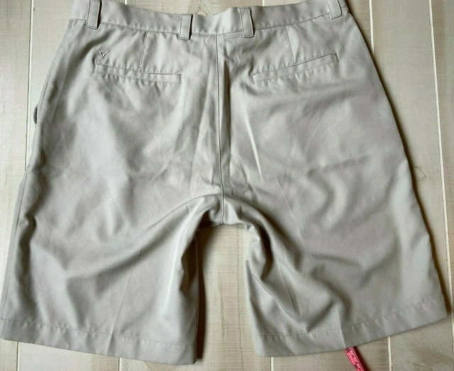 Men's CALLAWAY BEIGE KHAKI POLYESTER SHORTS SIZE 36
