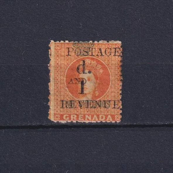 GRENADA 1888, SG# 44, CV £85, 1d on 2s orange, QV, MH