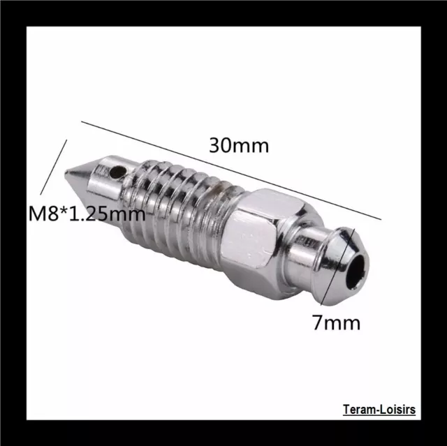 Vis de Purge pour étrier de Frein M8 1.25 mm pour Nissin Brembo Auto Moto Quad
