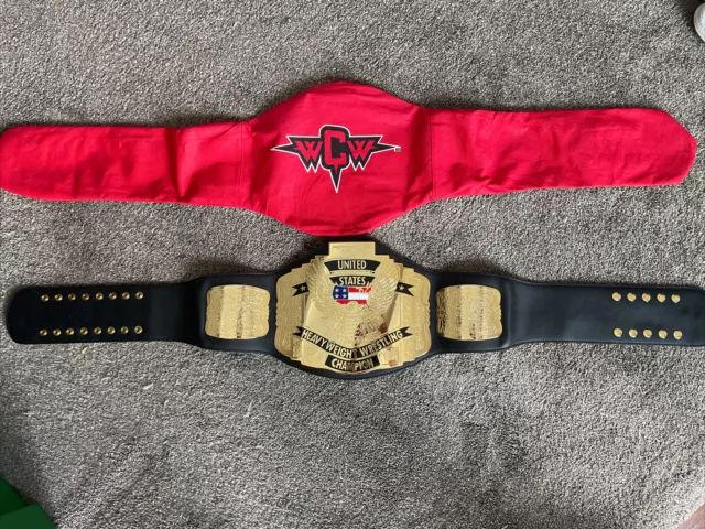 Figures Inc WWE WCW UNITED STATES CHAMPIONSHIP WRESTLING TITLE BELT 2001 W/Bag