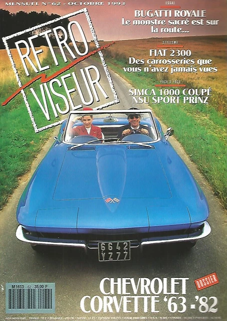 RETROVISEUR N°62 CHEVROLET Corvette '63-'82 / Bugatti Royale / Fiat