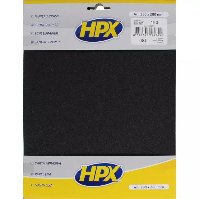 3x HPX SET 4 Stück Schleifpapier trocken Papier Rostlöser Körnung 180 235931