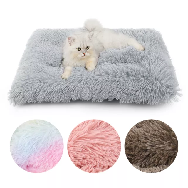Plush Pet Bed Mat Soft Kennel Crate Cushion Pad for Dogs Cats Anti-Slip Bottom