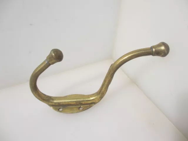 Vintage Brass Coat Hook Hat Hanger Old Antique