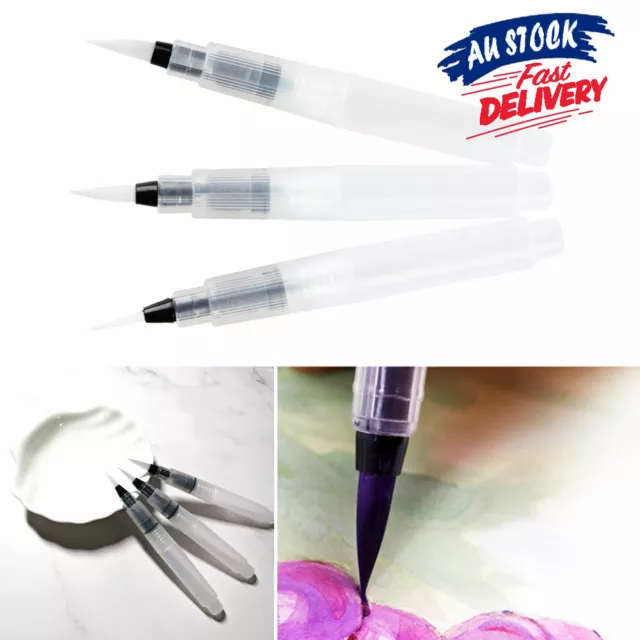 3pcs Ink Pen Refillable for Paint Pilot Calligraphy Watercolor Water Brush