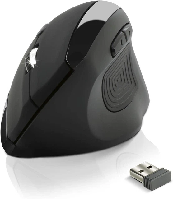 Souris Verticale Ergonomique - 3200 DPI - Repose Pouce, Main, Poignet - Préventi