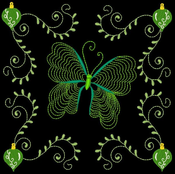 Christmas Flutterbys - 30 Machine Embroidery Designs (Azeb) 11