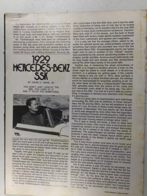MBArt35 Article 1929 Mercedes Benz SSK Feb 1972 7 page