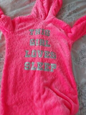 Body suit Kids Girls Pink Night dressing Gown 11-12 Years