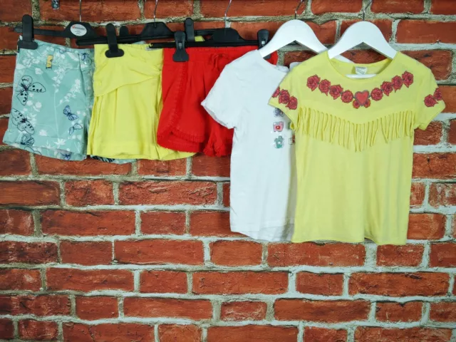 Girls Bundle Aged 5-6 Years Gap Zara Next T-Shirt Shorts Summer Butterfly 116Cm