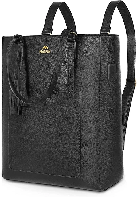 Sac à dos sac à main pour femmes, 15,6 pouces convertible cuir végétalien doux ordinateur portable 2
