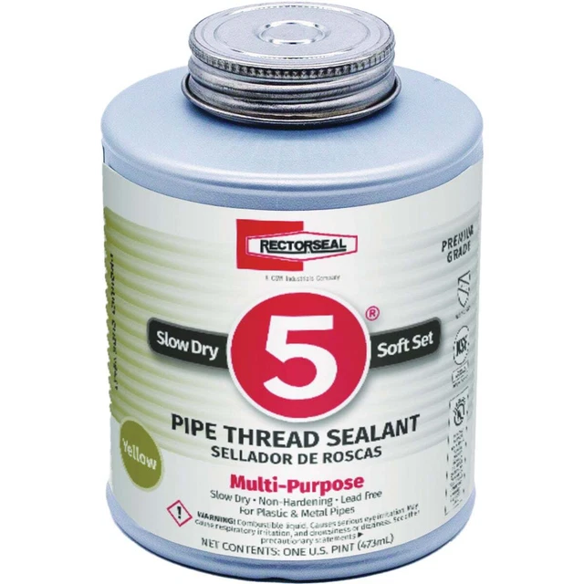 RectorSeal No. 5 16 Fl. Oz. Yellow Pipe Thread Sealant 25431 Rectorseal #5 25431