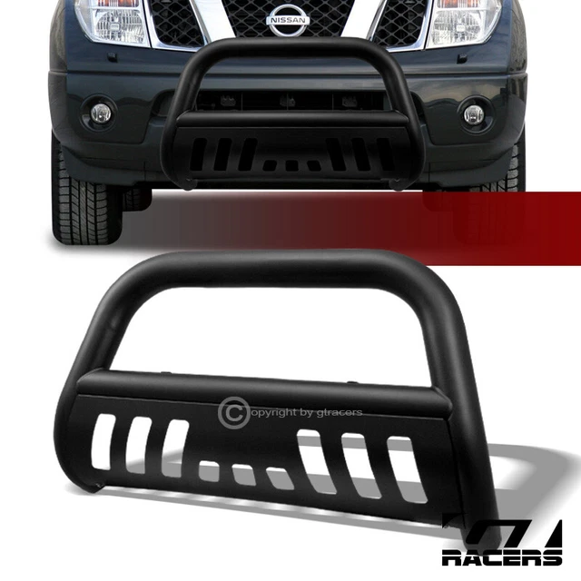 For 2005-2021 Frontier/Xterra Bull Bar Brush Push Bumper Grille Guard Matte Blk