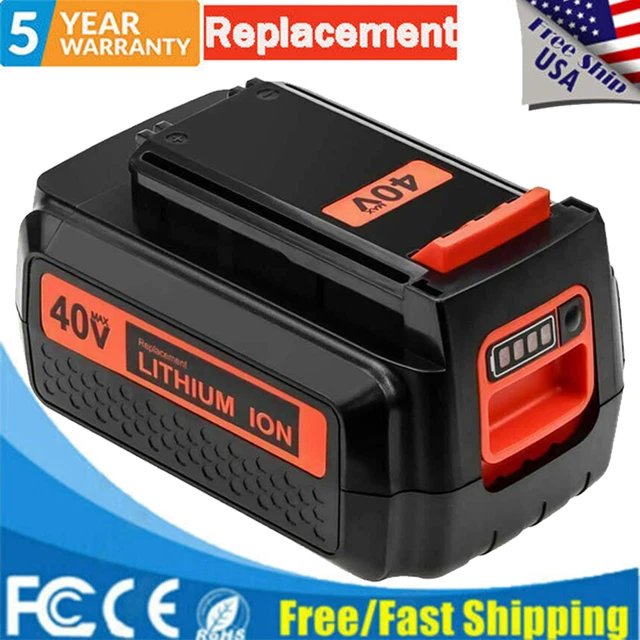 Lithium Battery For Black & Decker 4000mAh 40 Volt Max LBXR36 LBX2040 LSW36
