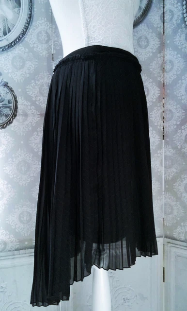 JUPE NOIRE PROMOD Pliss e Soleil So Chic Taille 40 EUR 14 00