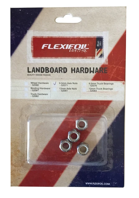 Flexifoil Tracker Kite Landboard 9.5mm Axle Nuts