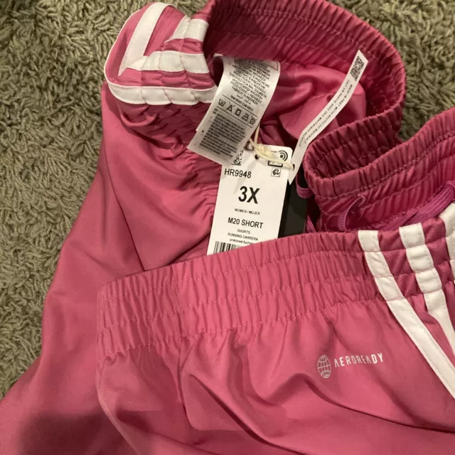 ADIDAS WOMEN'S MARATHON 20 Running Shorts Pink plus Size 3X, NWT $17.99 ...