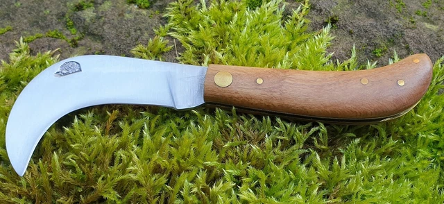 Okuliermesser - Hedgehog / Igel - Hippe mit Hartholzschaft vmtl. England - Knife