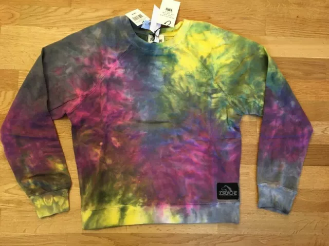 NWT Jordache Olivia Raglan Tie Dye Sweatshirt M Women's 100% Cotton Pullover