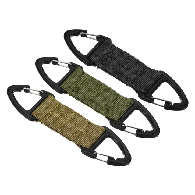 Cintura Fermi Cinghia Set,3pz Appeso Fibbia Portachiavi Nero Verde Cachi