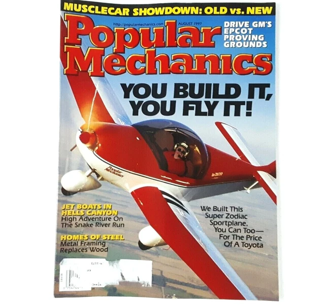 Popular Mechanics Magazine August 1997 Zodiac Sport Plane Jet Boats Hells Canyon