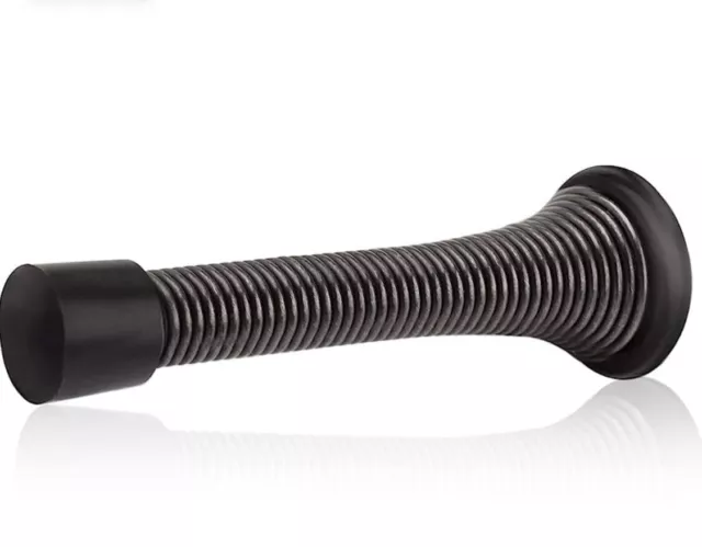 HOMOTEK 12 Pack ORB Spring Door Stops,3-1/8" Heavy Duty Door Stop - Flexible