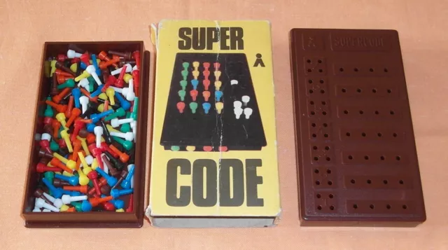 DDR VEB PLASTICART Strategie Spiel Super Code Steckspiel Anleitung OVP KULT