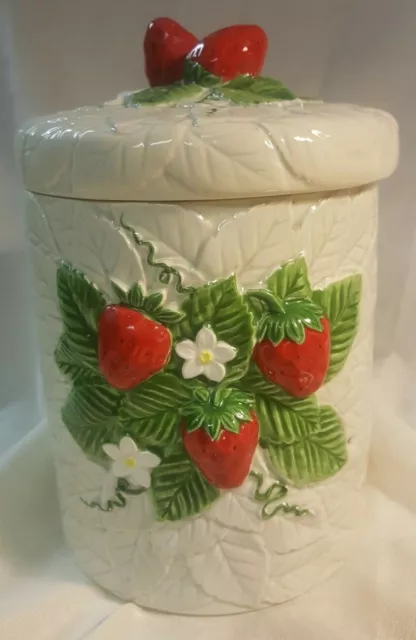 Vintage Strawberry Canister Sears & Roebuck 1981 Made in Japan