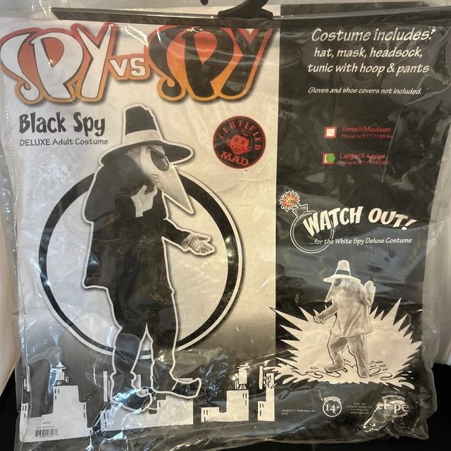 RARE ADULT MAD Magazine, Spy Vs Spy, Black & White Halloween Costume