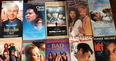 MOVIES 80'S 90'S Mixed Lot of 10 VHS Tapes Romance Comedy Action Drama