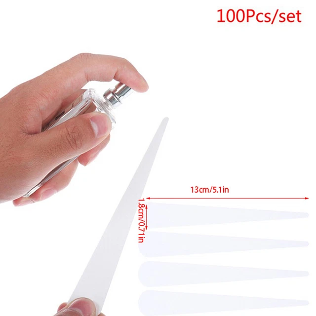 100 piezas 130*18 mm fragancia perfume perfume aceites esenciales papel de prueba StAGZ8