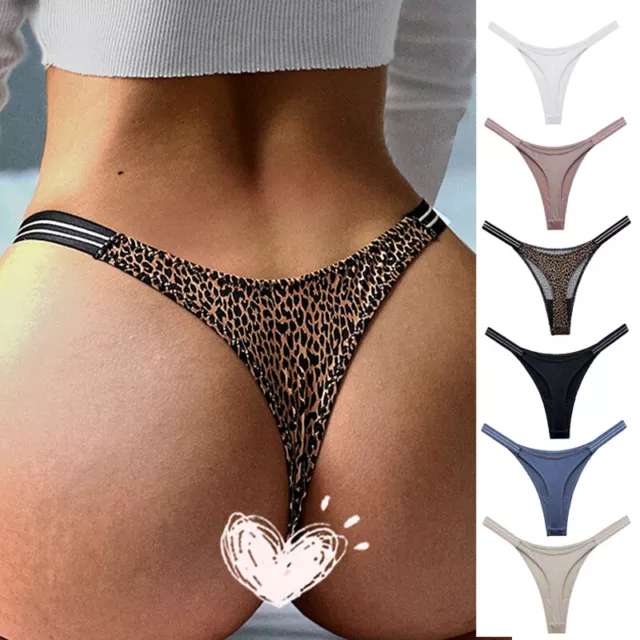 6pack Womens Ladies Low Rise Knicker Thong Bikini High Leg Bottom Sexy Underwear