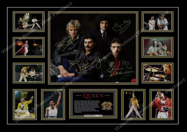 Queen Freddie Mercury Bohemian Rhapsody Signed Limited Edition A4 Photo Print