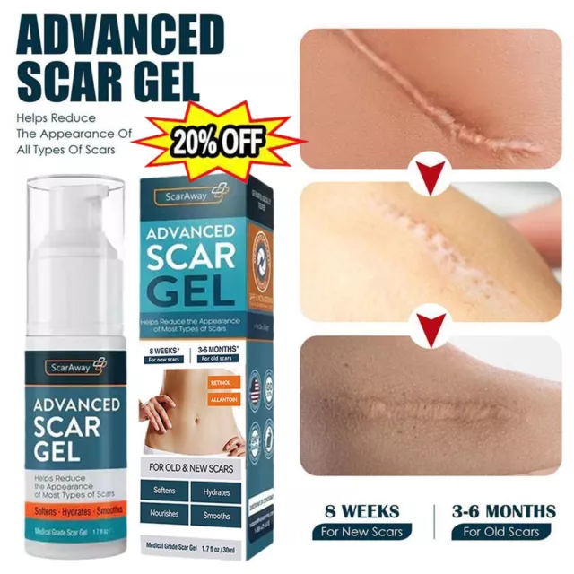 5PCS ScarAway Advanced Scar Gel, Beauty Medical Grade Scar Gel Old & New Scars'