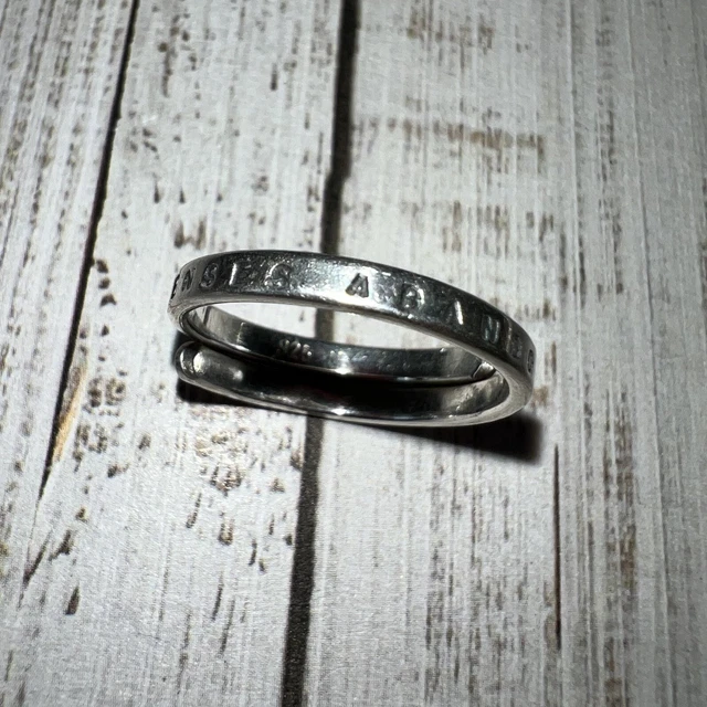 Phantom of the Opera Sterling Silver 925 Music of the Night Lyrics Ring Size M 2