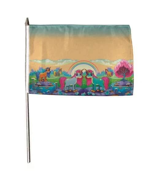 AZ FLAG Einhorn Flagge - Blaue Fantasy-Fahne Für Garten & Zimmer