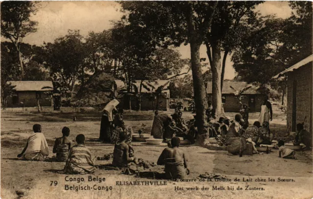 PC CPA BELGIAN CONGO, ELISABETHVILLE, L'OEUVRE DE LA GOUTTE, POSTCARD (b12592)