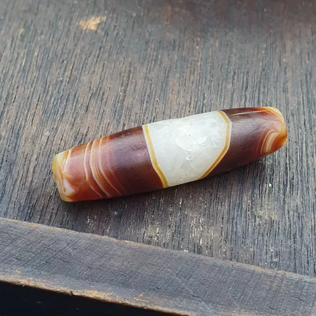 Antique Old Yemeni crystal in Agate Middle Eastern red Agate Bead AMD-45