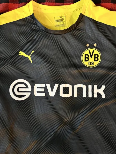 Borussia Dortmund Men 2XL Puma Drycell Home Black Evonik 2019-2020 NWOT ⚽️