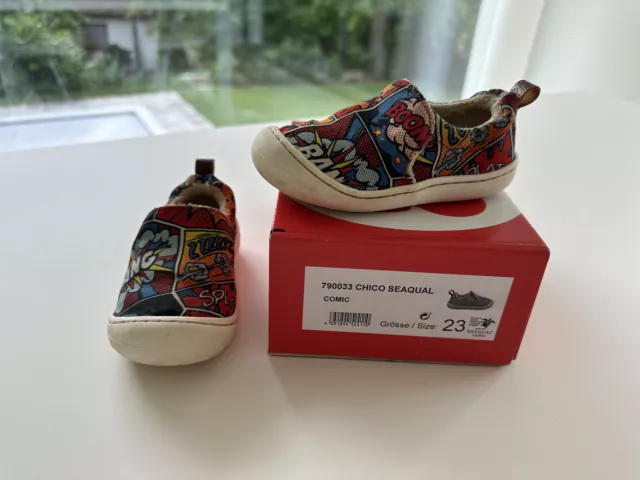 Pololo Stoff-Sneaker ökologische Lauflernschuhe vegan Chico Comic Pop Art Gr. 23