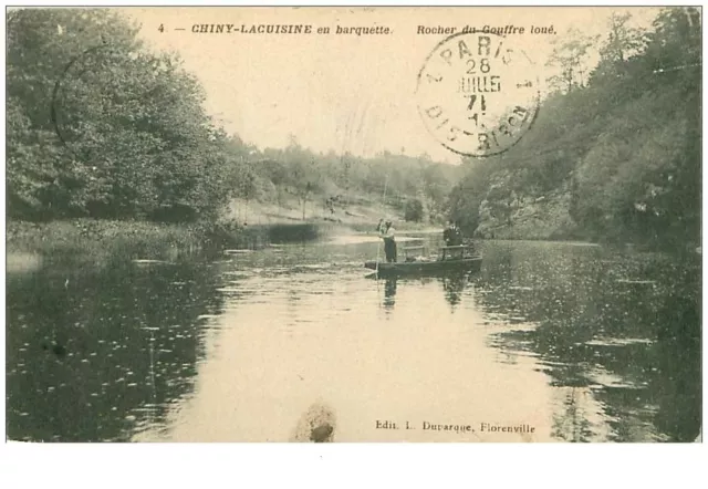 BELGIQUE.n°30576.CHINY-LACUISINE EN BARQUETTE.ROCHER DU GOUFFRE LOUE.TACHES