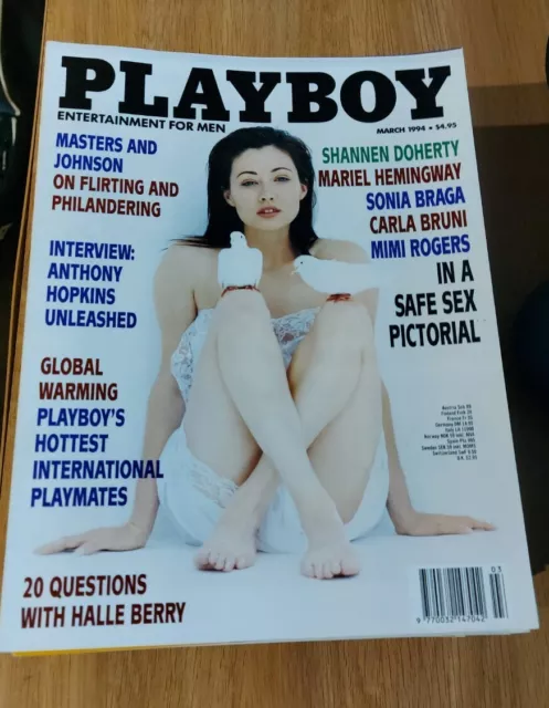 Vintage Playboy Magazin März 1994 - Shannen Doherty Halle Berry Neriah Davis
