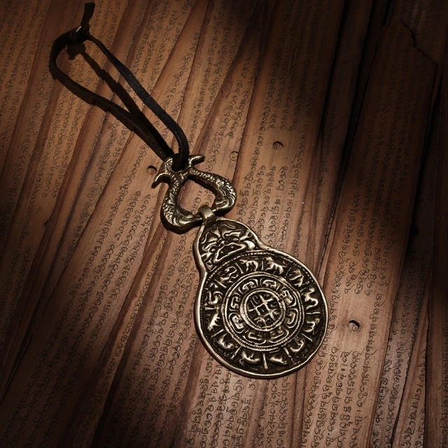 Treasured Pure Copper Handmade Relief Bagua Pendant