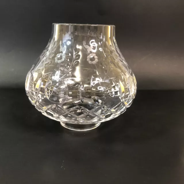 vintage rogaska crystal candle holder replacement shade top piece