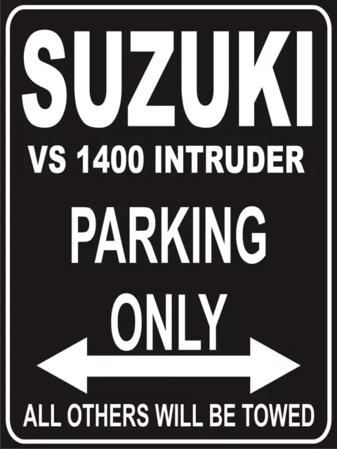 Parkplatzschild 32x24 cm schwarz - Suzuki 1400 Intruder - Parking only