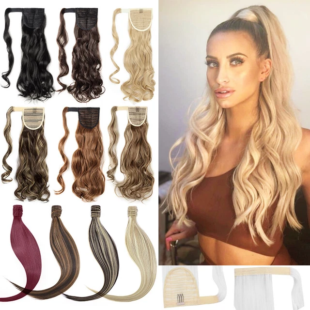 100% Thick Hair Wrap Ponytail Clip in Pony Tail Hair Extensions Real As Human AU