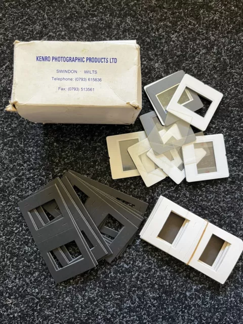 Card And Plastic  Slide Mounts For 35mm Transparencies Various With Viewer