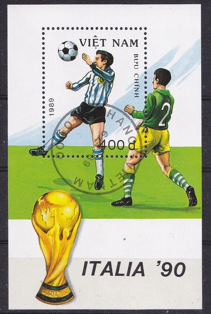 Vietnam - Block 72 - Fußball WM Italien ´90 - gest. - versandkostenfrei